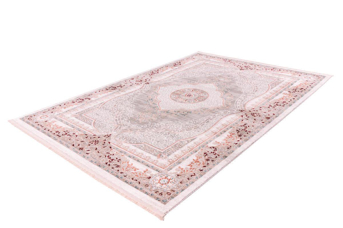 Webteppich Grau/Rosa Akropolis 200x230 cm - Rosa/Grau, Design, Textil (200/230cm) - Kayoom