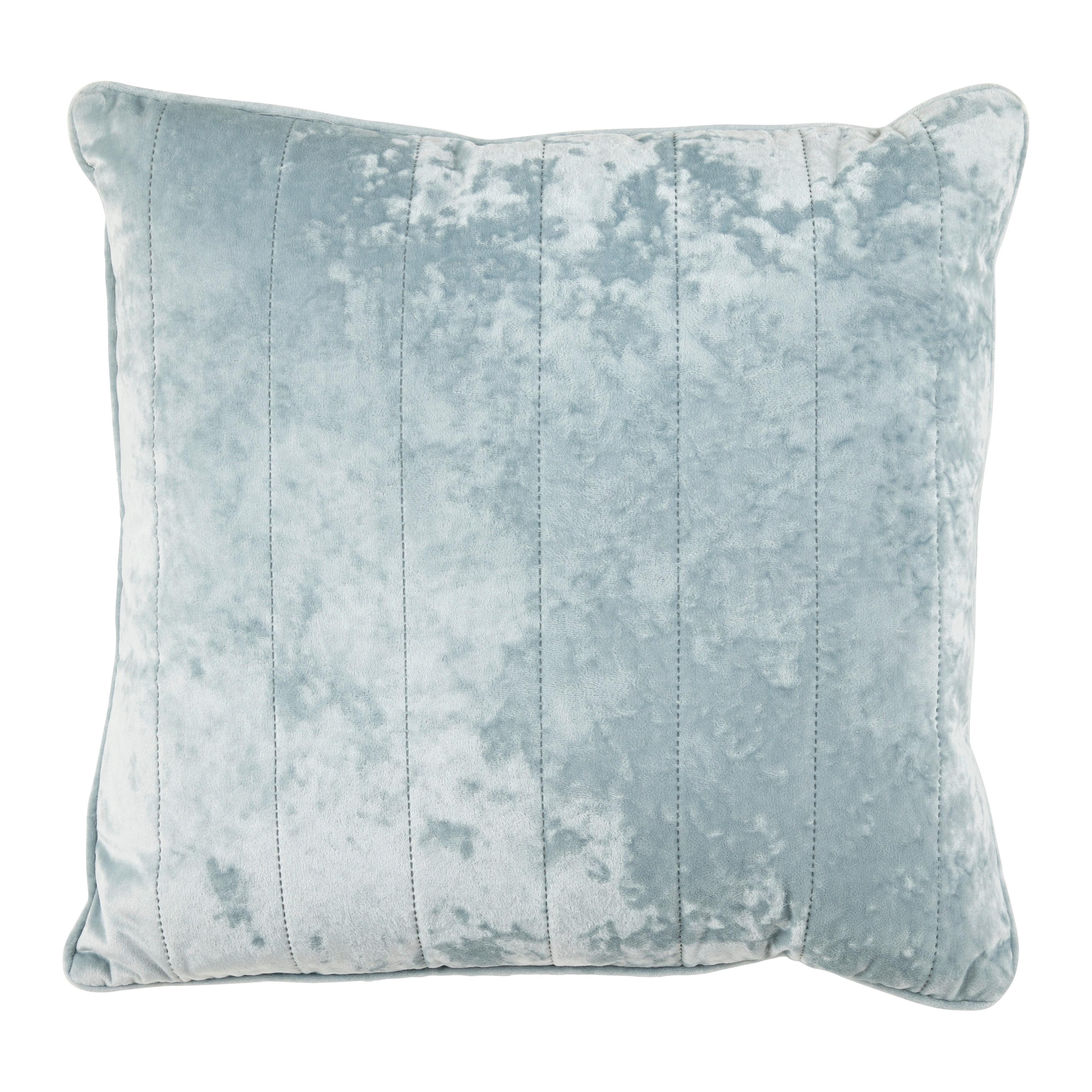 DEKORAČNÝ VANKÚŠ GLORIA - modrosivá, textil (45/45cm) - Mömax