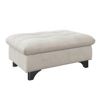 Hocker Gemini Cremefarben, B: 108cm - Chromfarben/Creme, KONVENTIONELL, Textil (108/46/108cm)