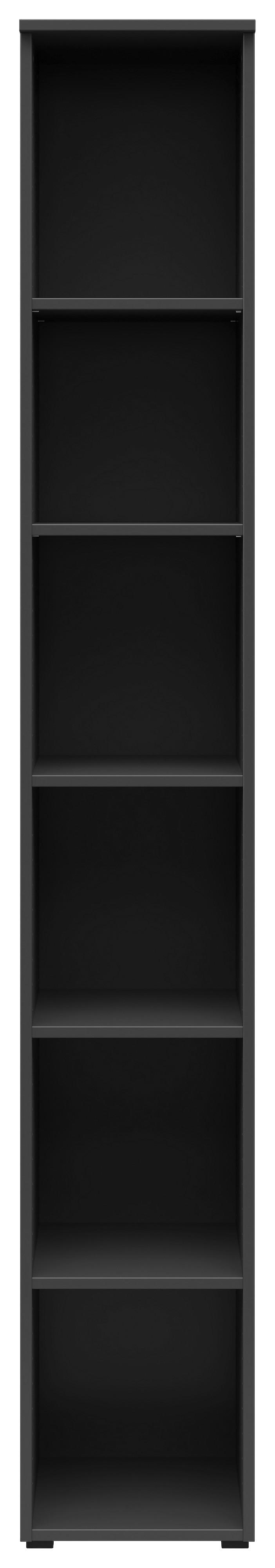 Regál Cabinet š: 30 cm - barvy grafitu/antracitová, Moderní, kompozitní dřevo/plast (30/195/40cm)