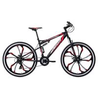 Mountainbike Fully 27,5 Zoll Scrawler 21 Gänge - Rot/Schwarz, Basics, Metall (139/80/21cm) - KS Cycling
