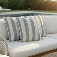 VENKOVNÍ POLŠTÁŘ MAGDA - šedá, Moderní, textil (45/8/45cm) - Bessagi Garden