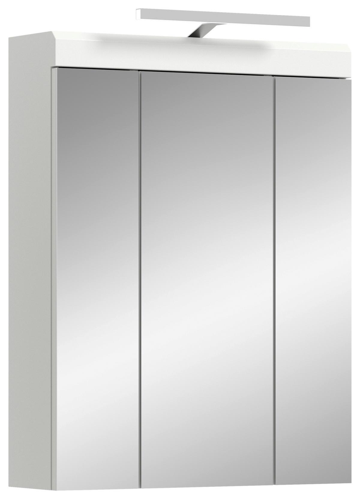 Spiegelschrank Scout Spiegelglas Weiß - Weiß Hochglanz, MODERN, Glas/Holzwerkstoff (60/79/18cm) - MID.YOU