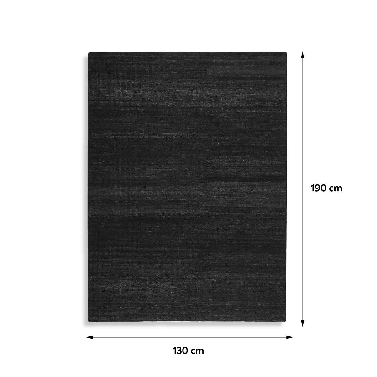Handwebteppich Anthrazit Baumwoll Kelim 130x190 Cm - Anthrazit, KONVENTIONELL, Textil (130/190cm) - Esprit
