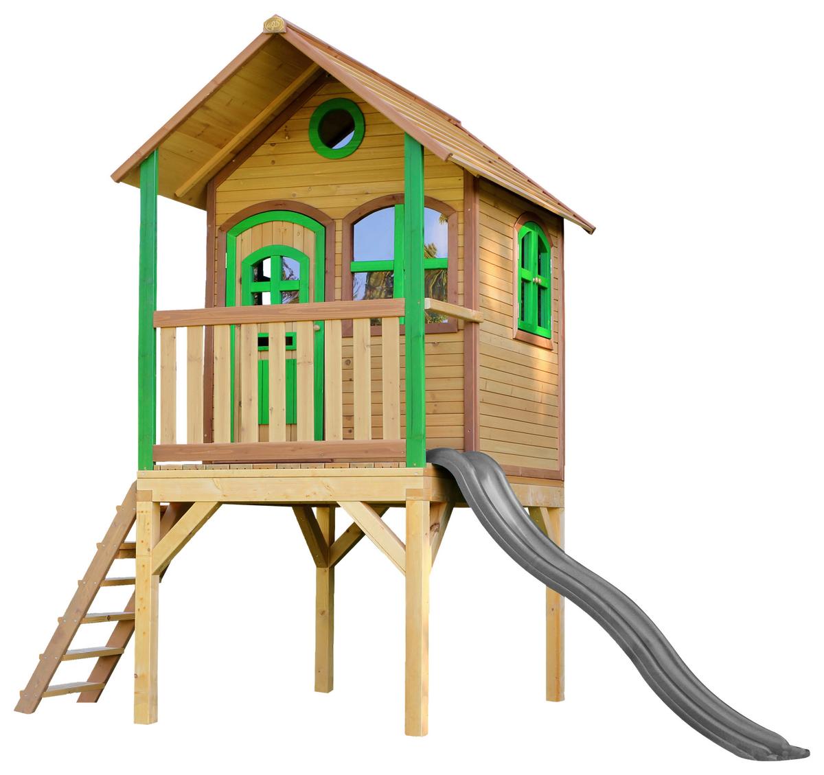 Spielhaus A030.037.80 - Braun/Grau, KONVENTIONELL, Holz (318/272/191cm) - Ambia Garden