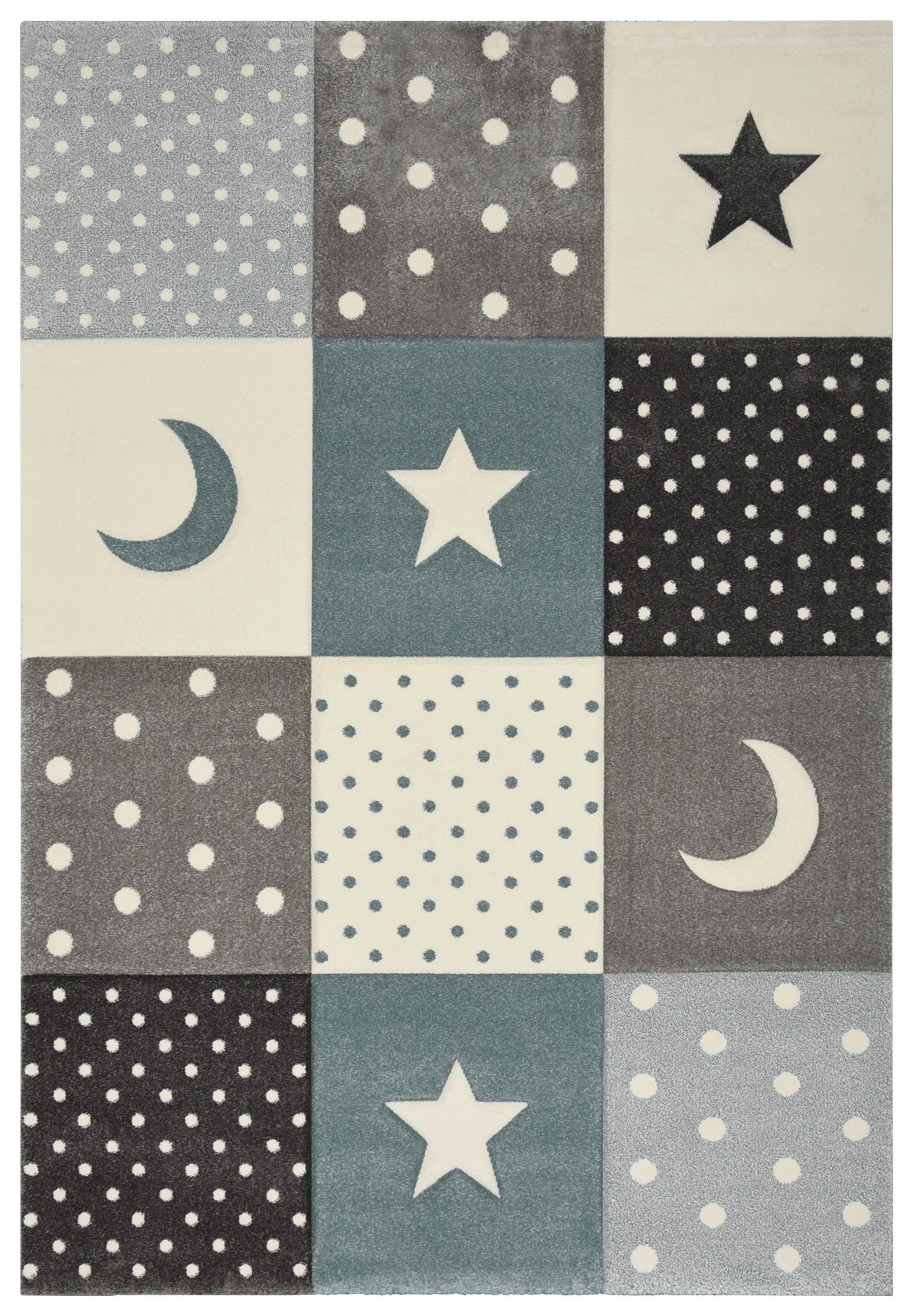 Kinderteppich Pastel Kids 20340 - Grau/Hellblau, Basics, Textil (120/170cm)