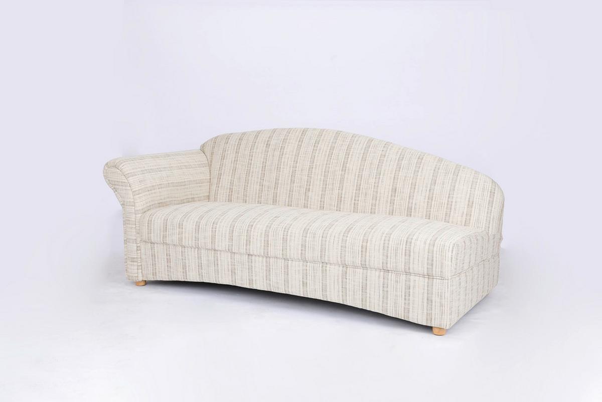 3-Sitzer Loretta ca. 193x83x85 cm, Armlehne links - Hellgrau, Basics, Holz/Textil (193/83/85cm)