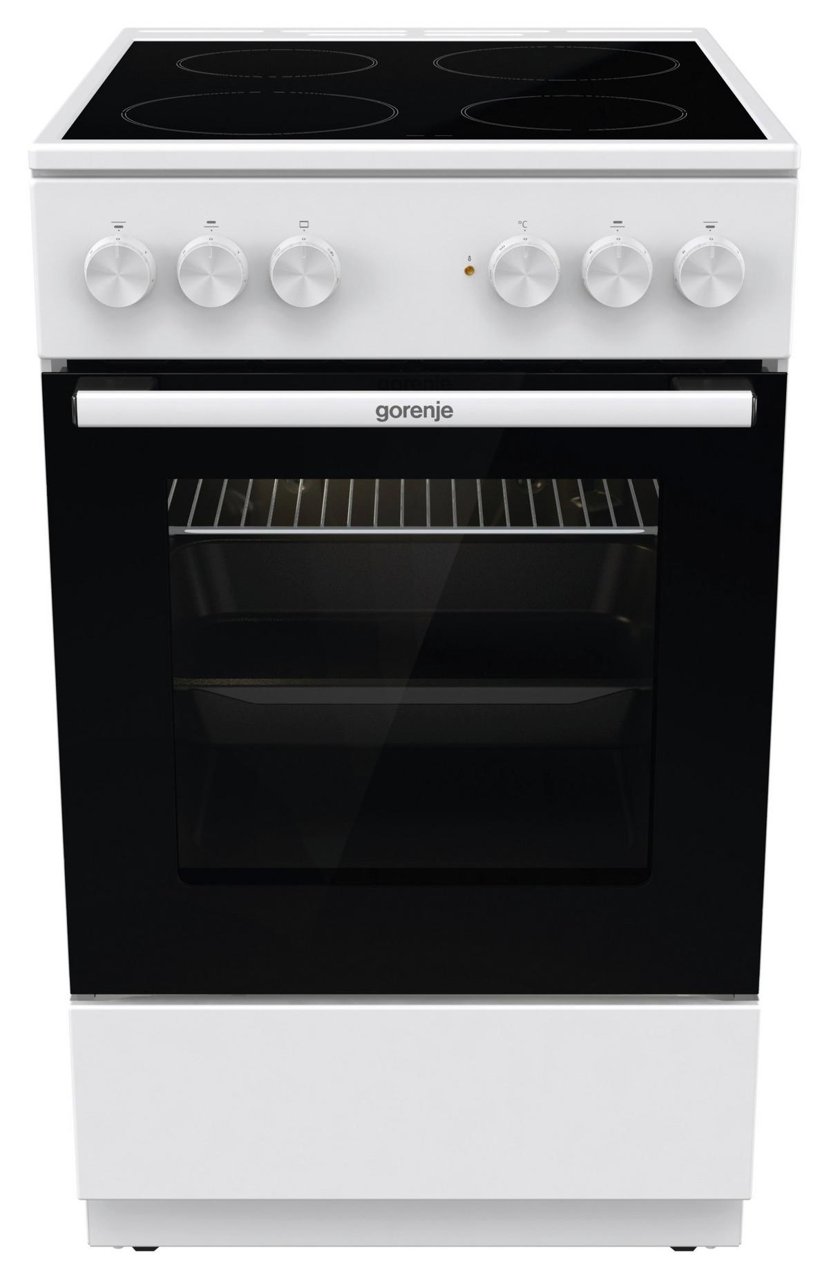 Elektro-standherd Gec5a21wg Glaskeramik B: 50 Cm Weiß - Weiß, Basics, Glas/Metall (50/85/59,4cm) - Gorenje