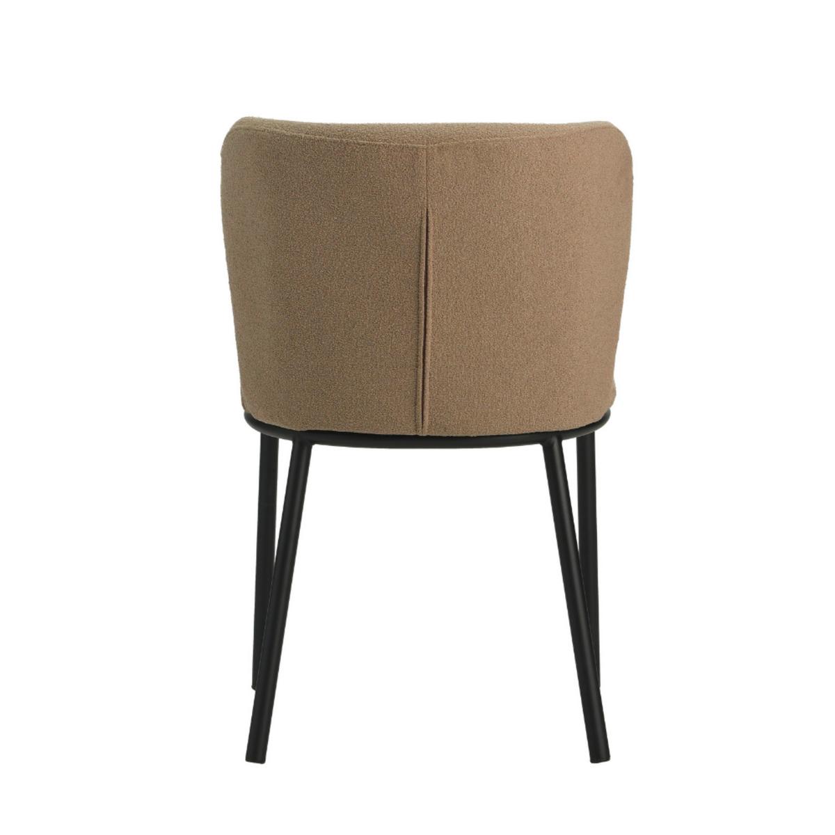 Stuhl-Set Bourges Taupe B: 52 cm - Taupe/Schwarz, MODERN, Textil/Metall (52/80/44cm) - MID.YOU