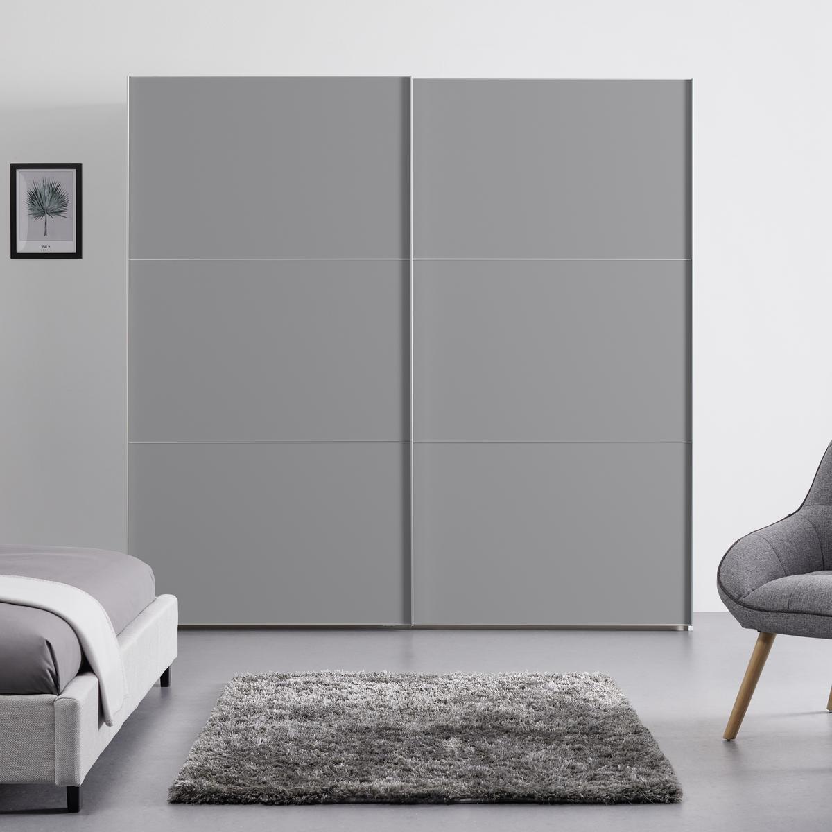 Schwebetürenschrank B: 225 Cm Includo, Grau - Weiß/Grau, MODERN, Holzwerkstoff (225/222/68cm)