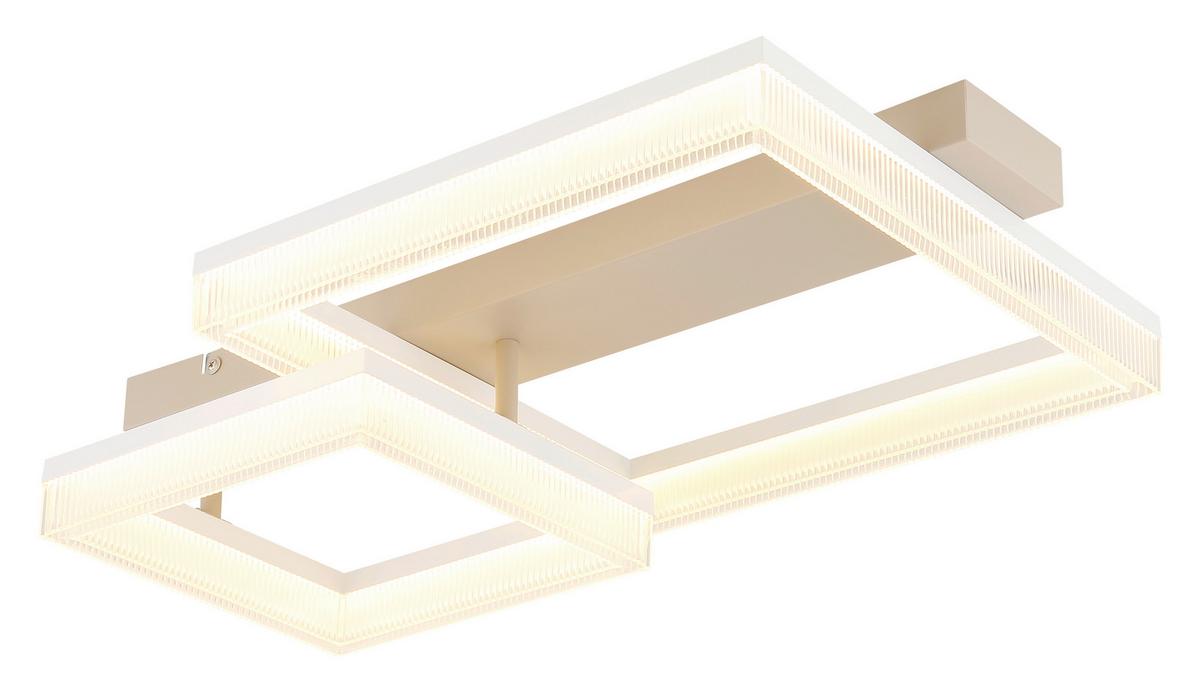 LED-Deckenleuchte 3000k, 24w - Sandfarben/Transparent, Design, Kunststoff/Metall (53/33/12,3cm) - Globo