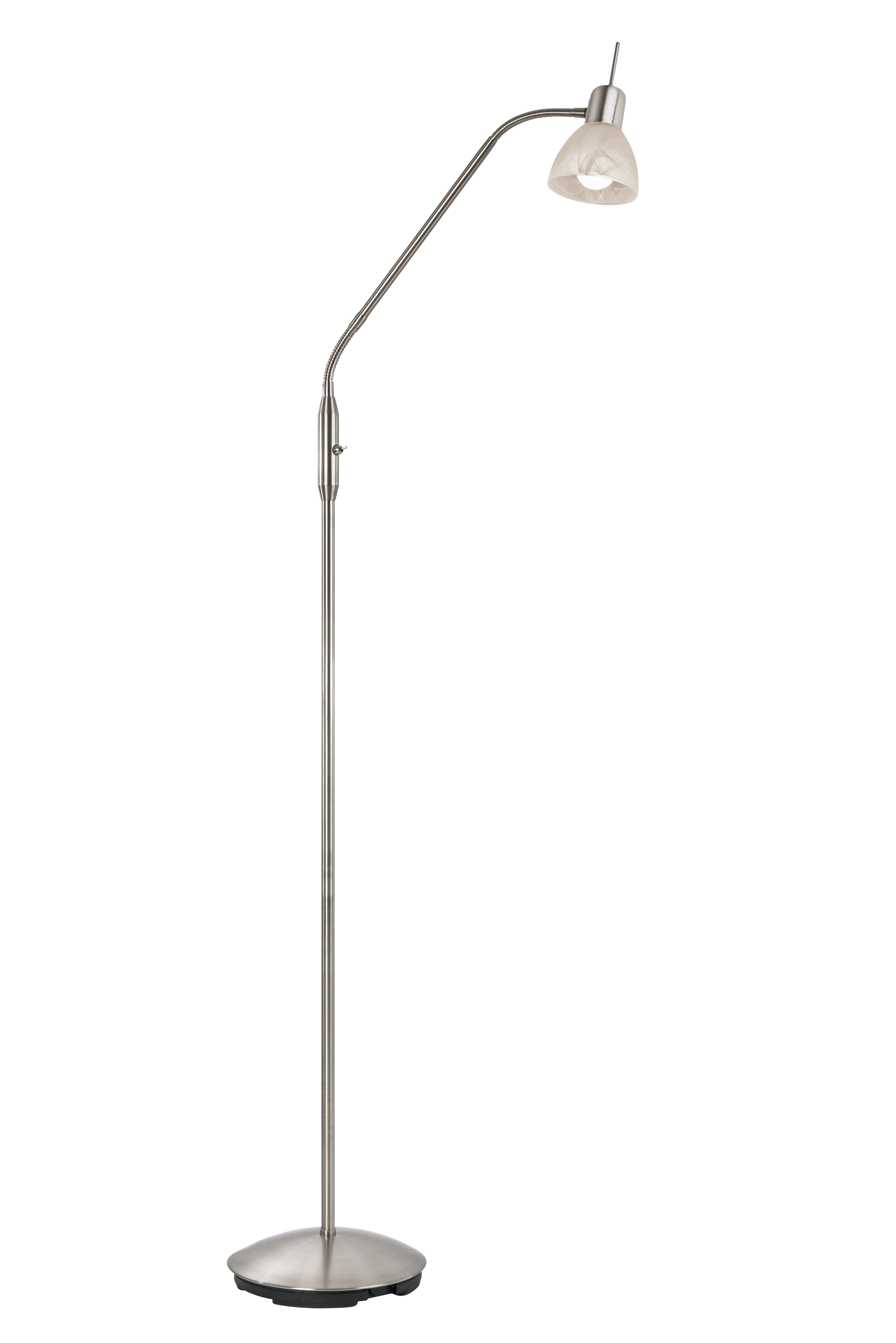 Stehleuchte 41890101 Daytona - Alabasterfarben/Schwarz, KONVENTIONELL, Glas/Kunststoff (23/150cm) - Globo