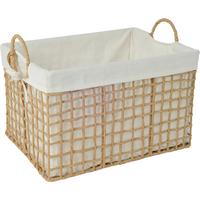 Polckosár Alejna -Paz- - natúr színű/fehér, Romantik / Landhaus, textil/fém (40/30/25cm) - Luca Bessoni