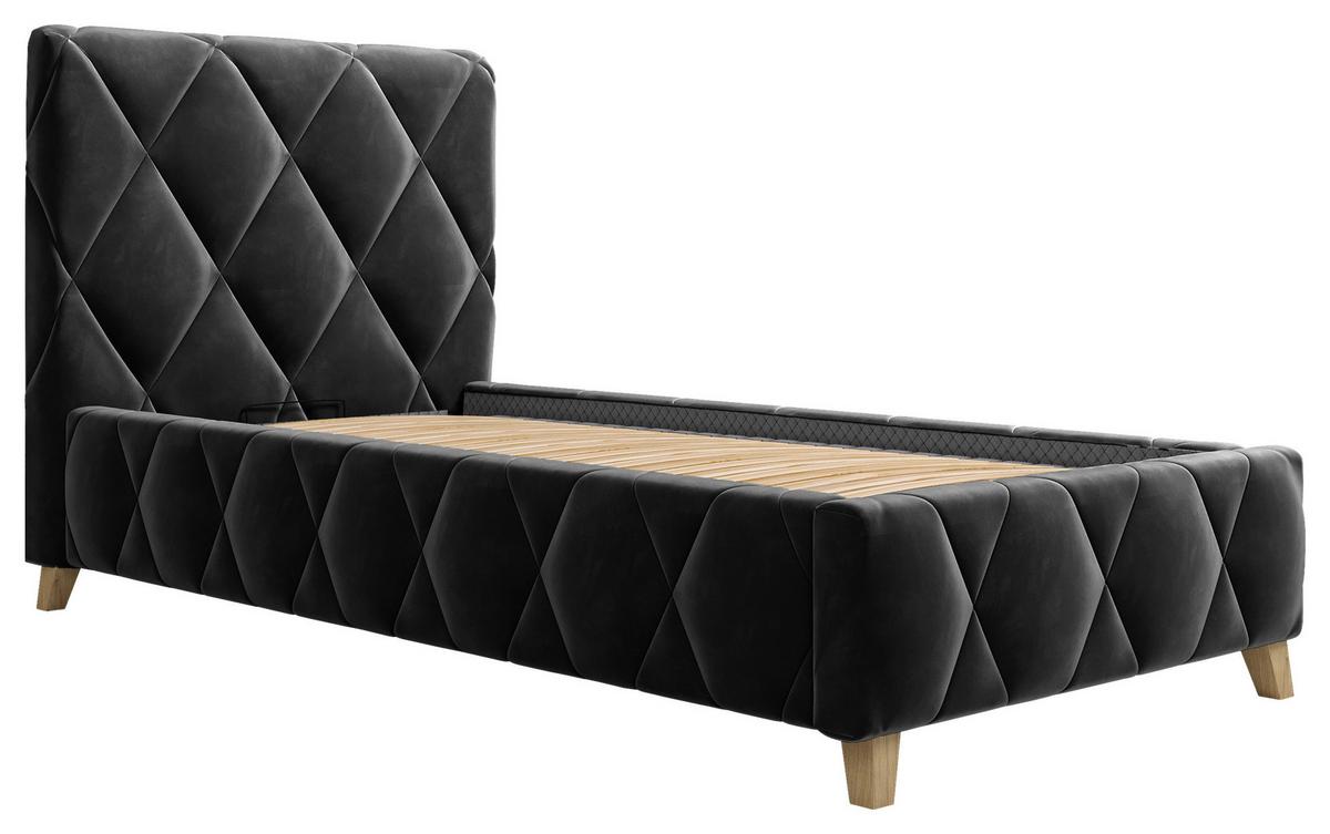 Polsterbett Trivio 90x200 cm Anthrazit - Anthrazit, MODERN, Holz/Holzwerkstoff (90/200cm) - MID.YOU