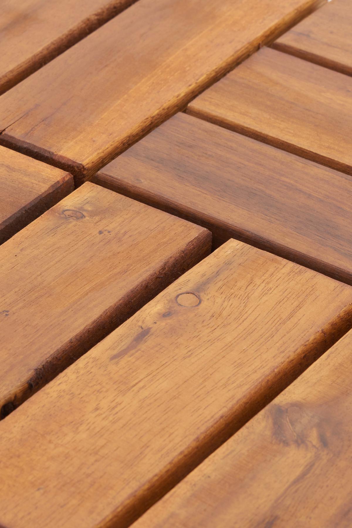 Terrassenfliese Dominik 30x30 cm Akazie - Schwarz/Akaziefarben, MODERN, Holz/Kunststoff (30/30cm) - Ondega