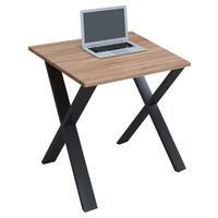 Íróasztal Lona - fekete/Sonoma tölgy, Modern, faalapú anyag/fém (80/80/76cm) - MID.YOU