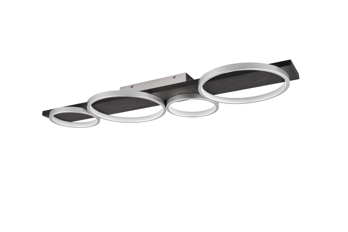 LED-Deckenleuchte, Switchdim 643810487 Medera - Titanfarben/Schwarz, Design, Holz/Metall (100/7,5/34,5cm) - Trio Leuchten