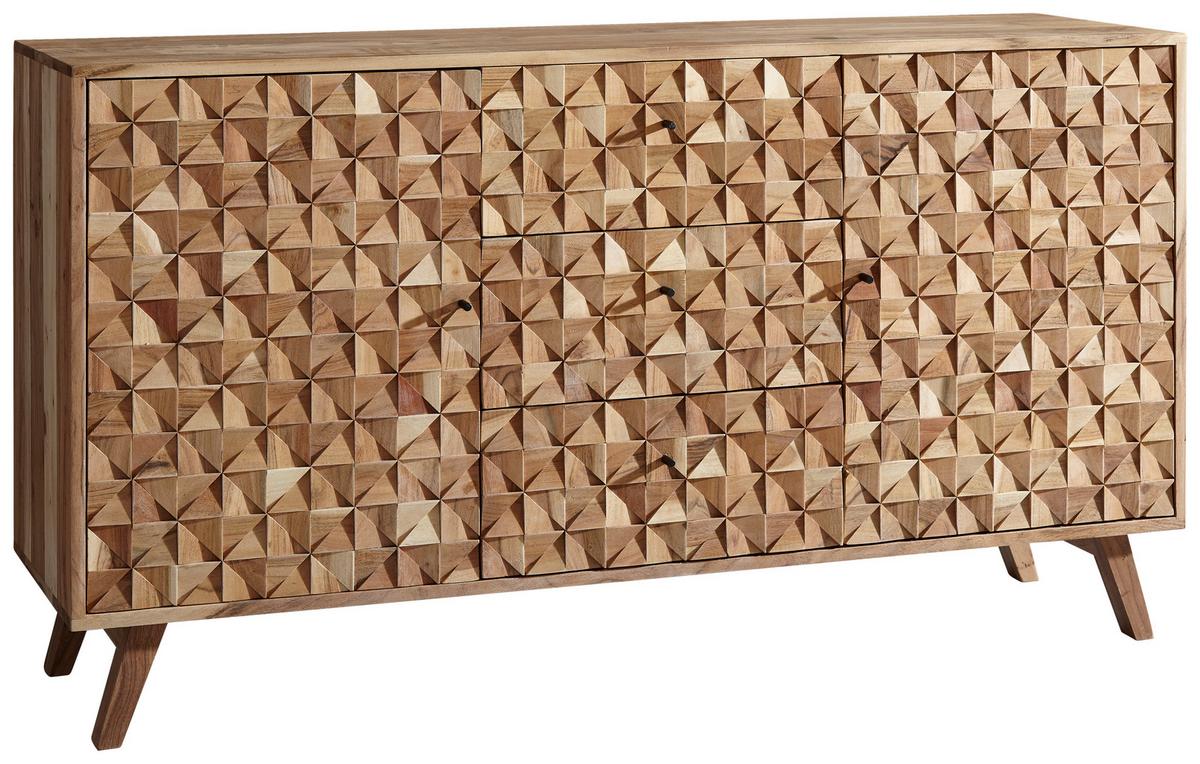 Sideboard Akazie Akaziefarben B: 40 Cm - Akaziefarben, Design, Holz (140/40/79cm) - MID.YOU