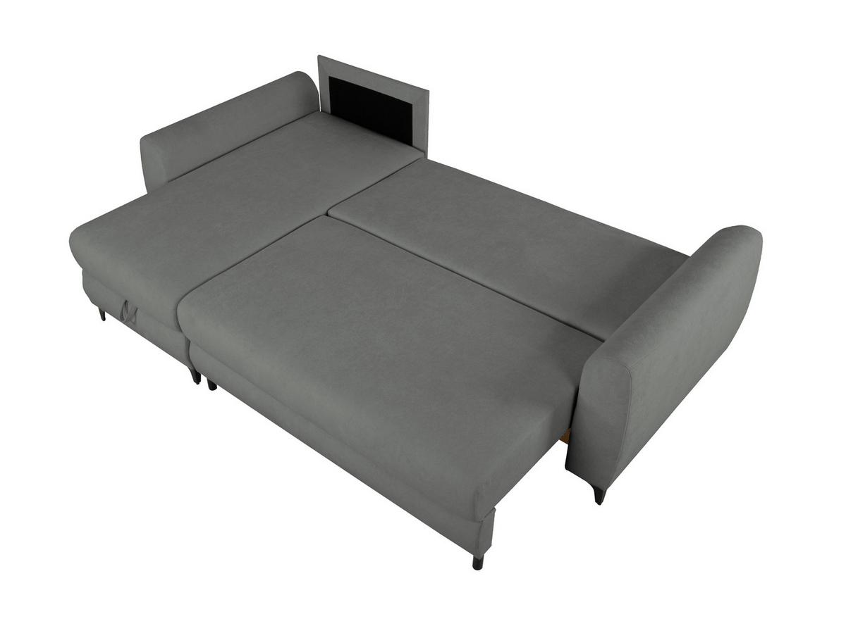 Ecksofa Moli, Dunkelgrau S: 236x148 cm - Dunkelgrau/Schwarz, Design, Textil (236/148cm) - MID.YOU