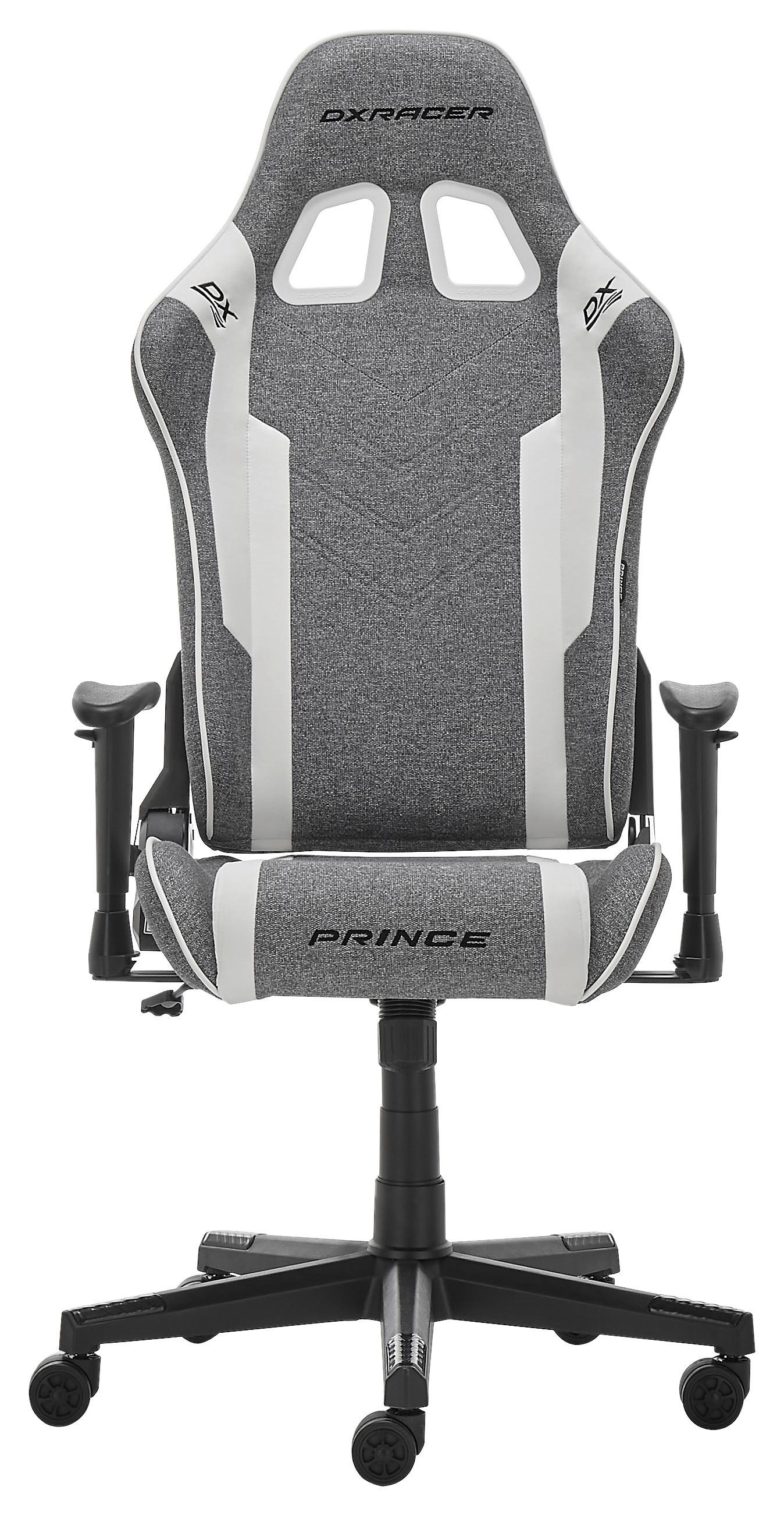 Herné kreslo PRINCE -EXKLUSIV- - čierna/sivá, Modern, textil/plast (70/126/70cm) - Dxracer