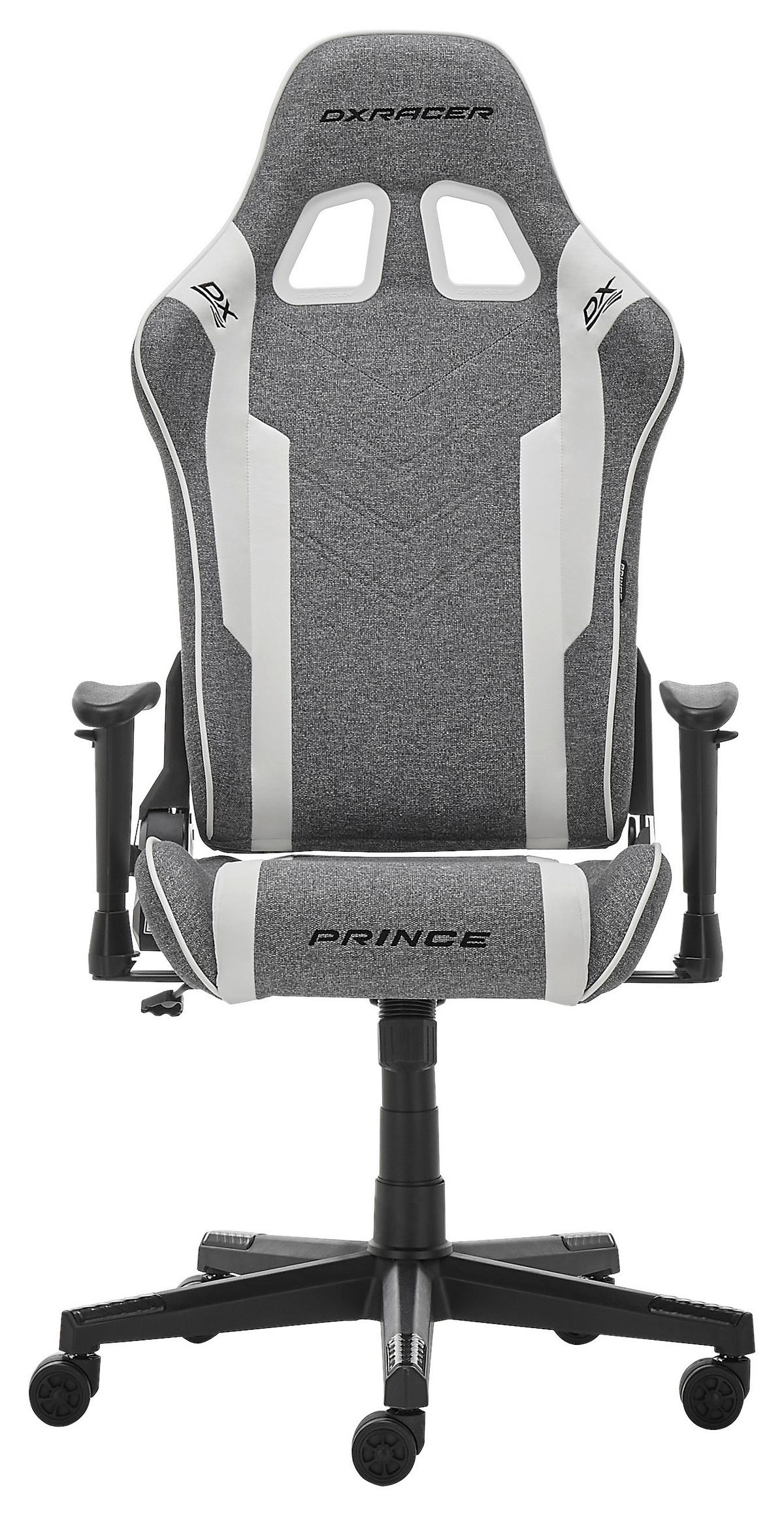 Herní židle PRINCE -EXKLUSIV- - šedá/bílá, Moderní, textil/plast (70/126/70cm) - Dxracer