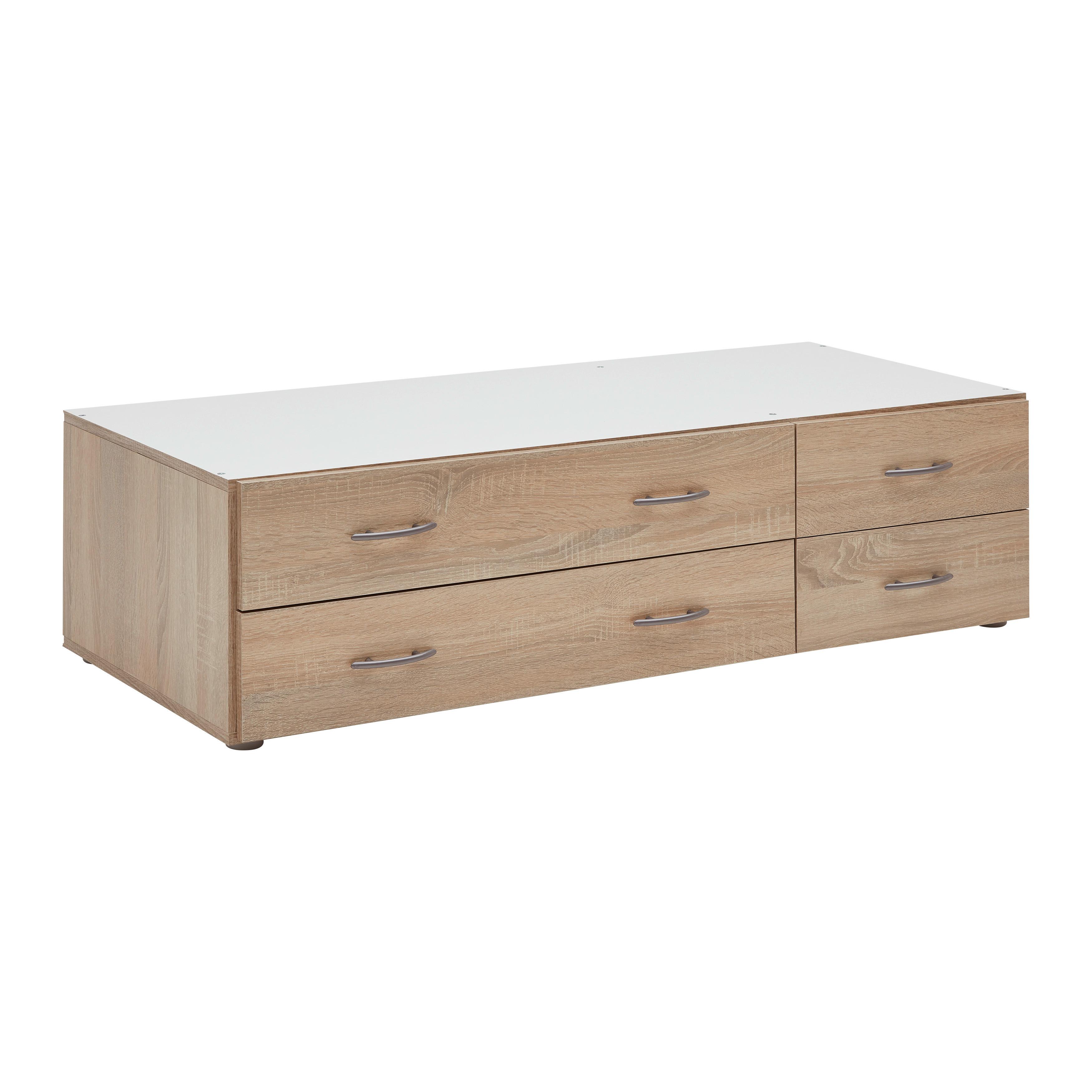 Zásuvkový box JOE - dub sonoma, Konventionell, kompozitné drevo (121/33/51cm) - Based