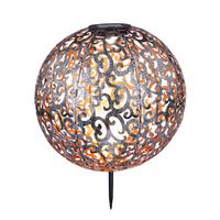 Solarleuchte Silber Solar 1xled Warmweiß H: 40 Cm - Silberfarben, Basics, Metall (28,5/40cm) - Globo