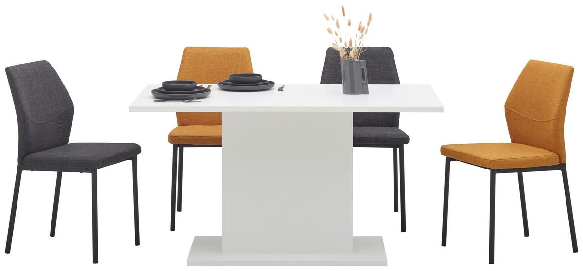Esstisch Oskar 138x80 cm Weiß - Weiß, MODERN, Holzwerkstoff (138/76/80cm)