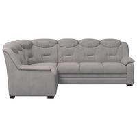 Ecksofa Marcus - Hellgrau/Schwarz, Basics, Textil (211/263cm) - MID.YOU