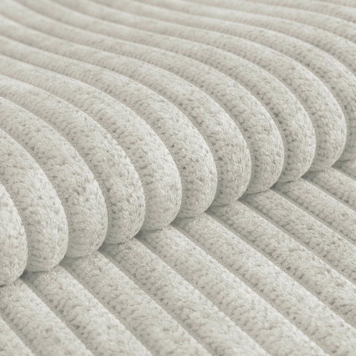 Hocker Gemini Elfenbeinfarbig, B: 108cm - Chromfarben/Elfenbein, KONVENTIONELL, Textil (108/46/108cm)