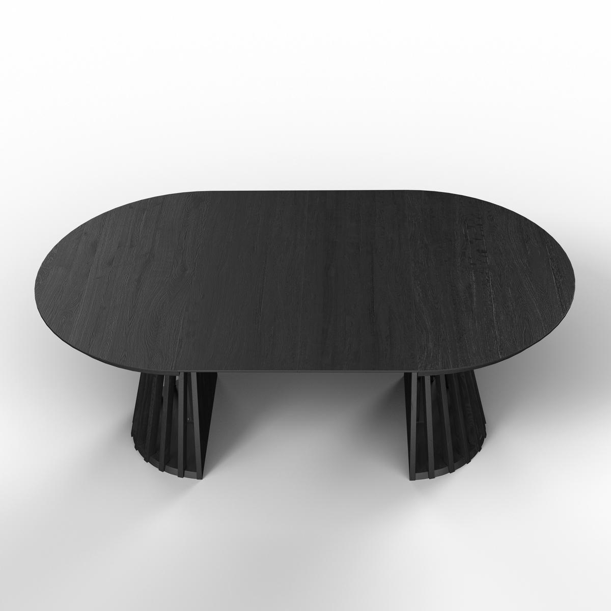 Rozťahovací stôl ENNIO 120 - čierna, Modern, drevo/kompozitné drevo (120-160/120/76cm) - Bessagi Home