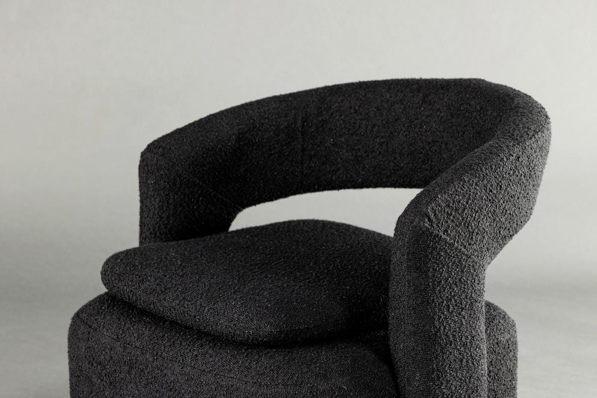 Sessel Laurel - Schwarz, Design, Textil/Metall (69/75/72cm) - Livetastic