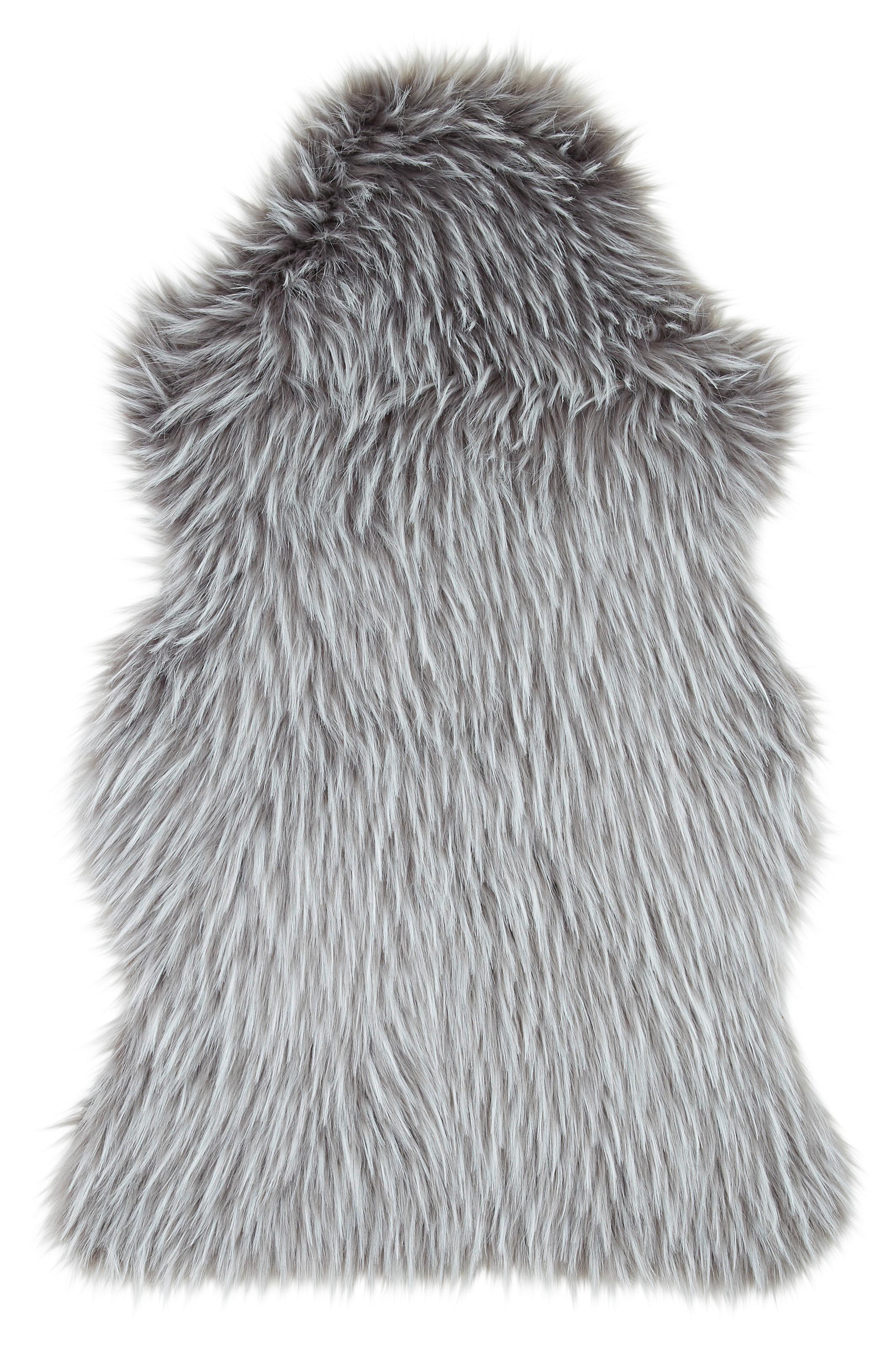Umelá Kožušina Marina, 90/60cm, Sivá - sivá/biela, textil/kožušina (60/90cm) - Modern Living
