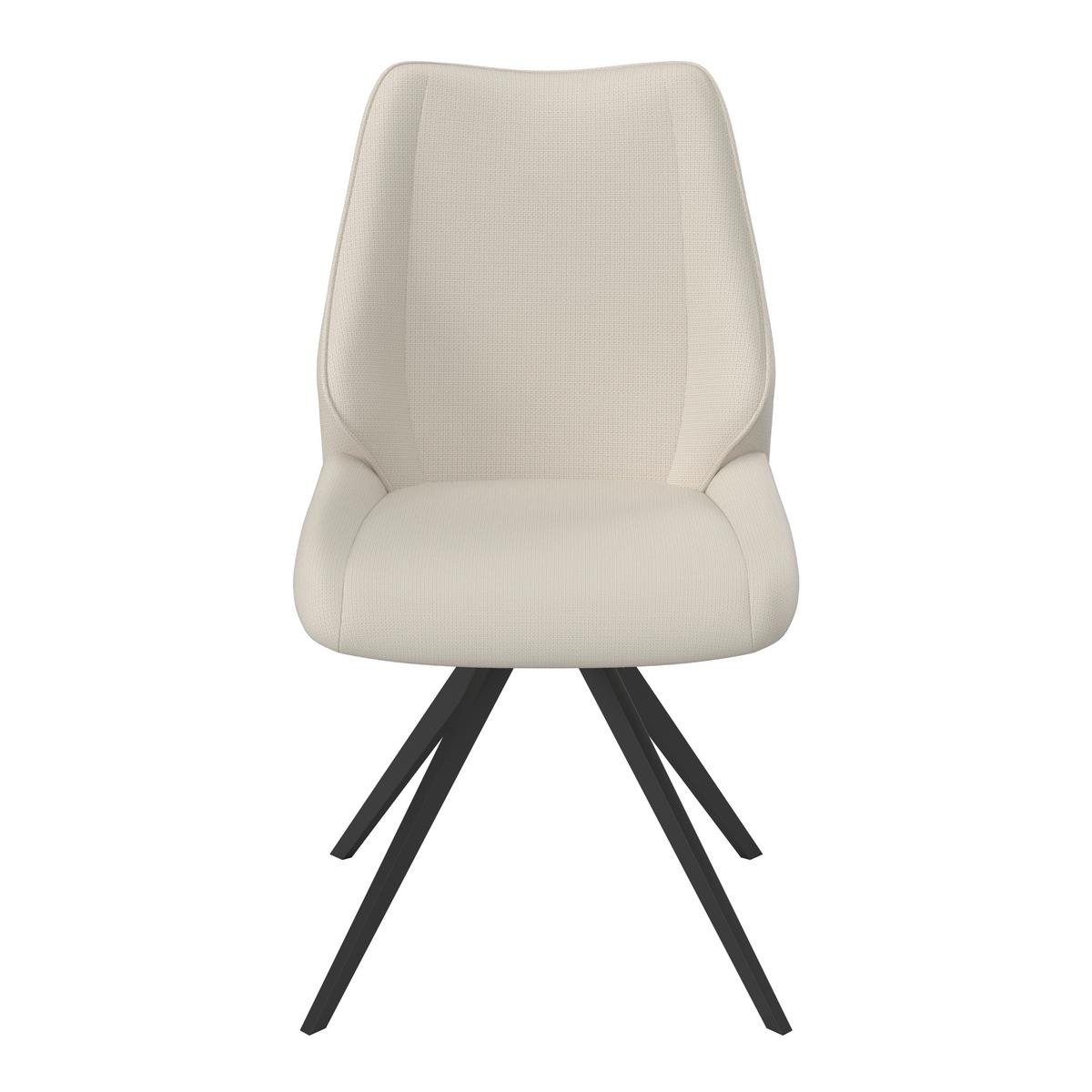 Otoční židle MILANA - černá/světle šedá, Moderní, kov/dřevo (54/93/59cm) - Bessagi Home