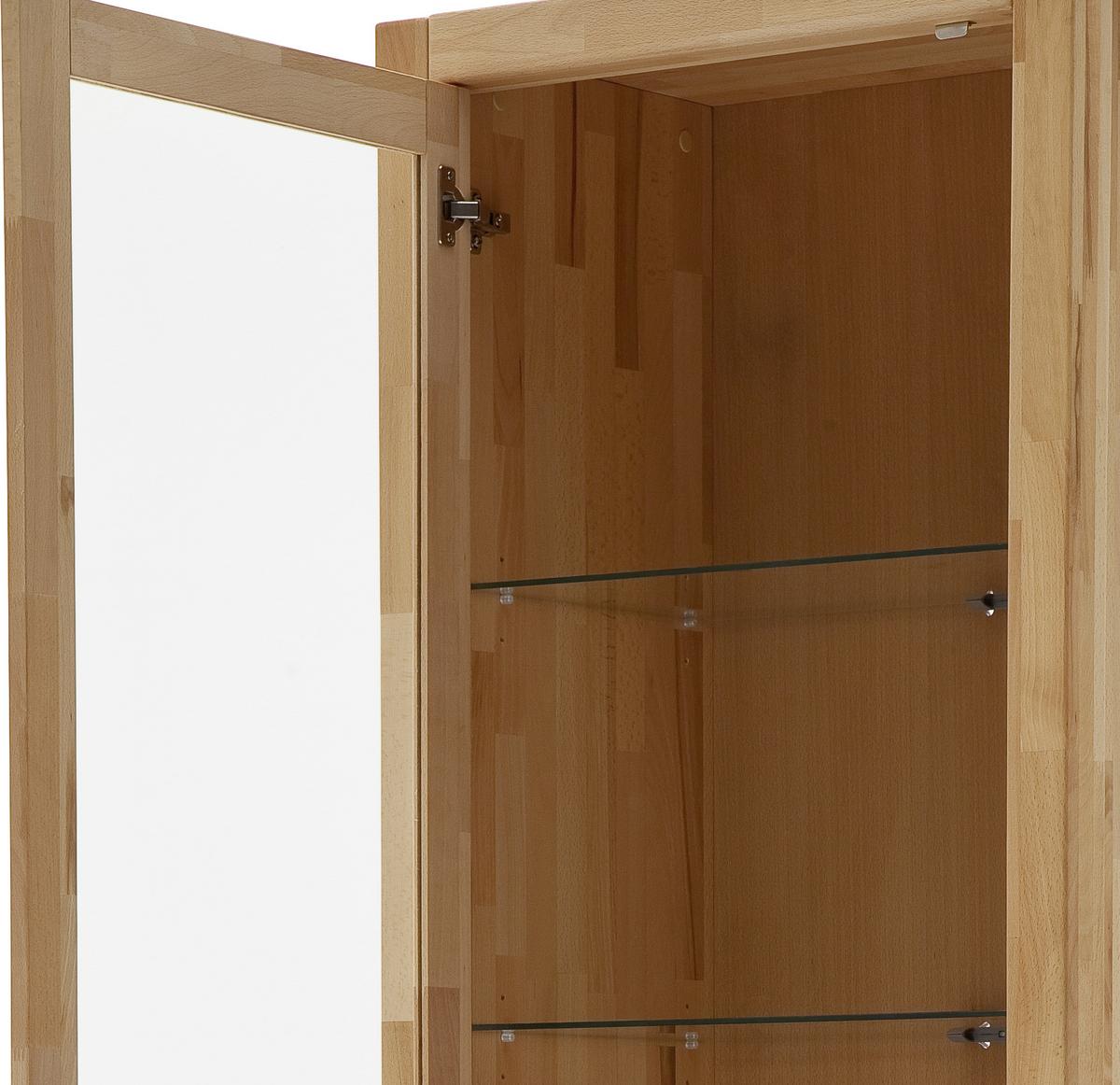 Vitrine Buchefarben, B: 66 Cm - Buchefarben, Design, Glas/Holz (66/203/40cm) - MID.YOU