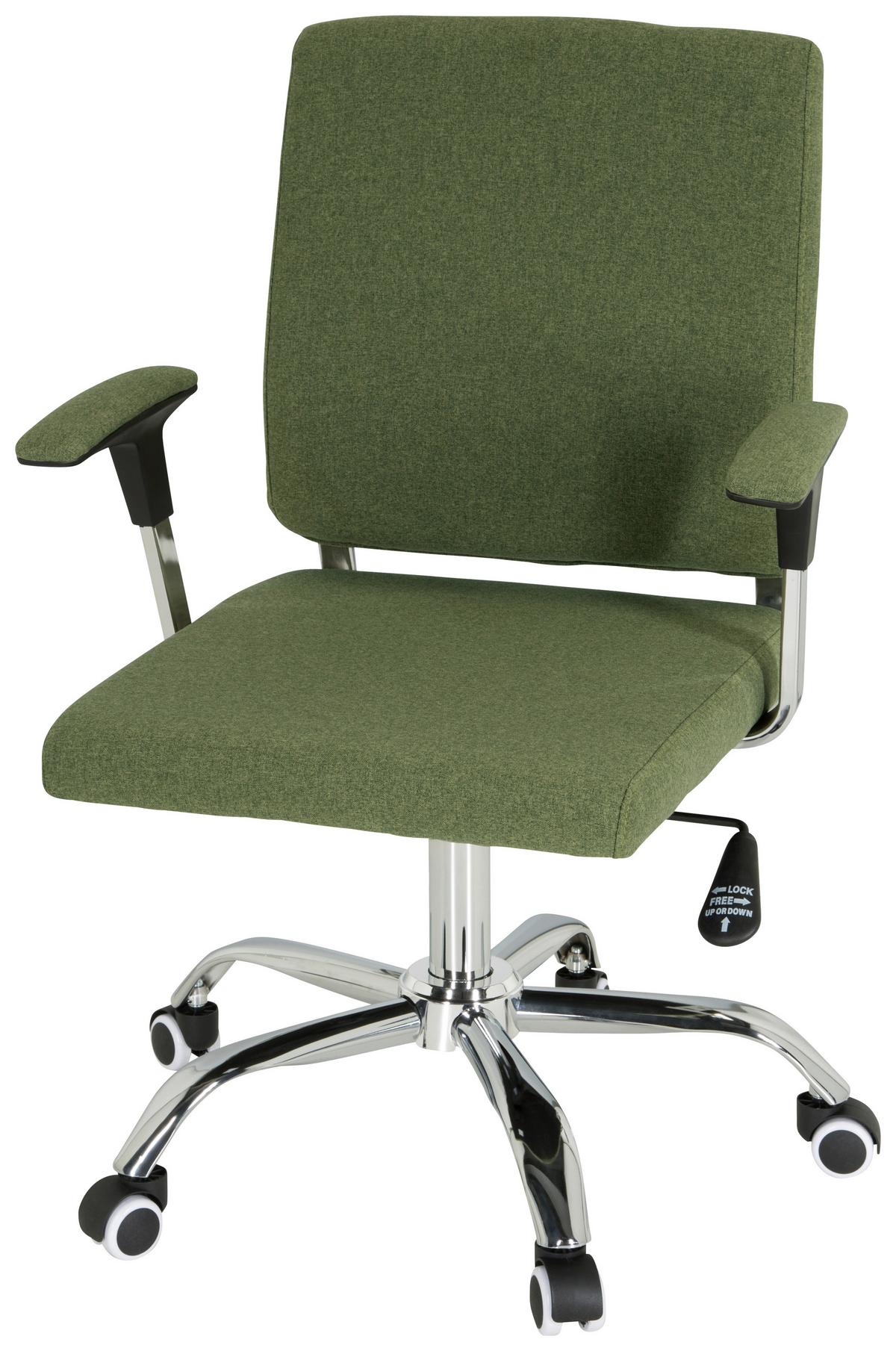 Drehstuhl Charles I Grün - Chromfarben/Grün, MODERN, Kunststoff/Textil (63/96/63cm) - MID.YOU