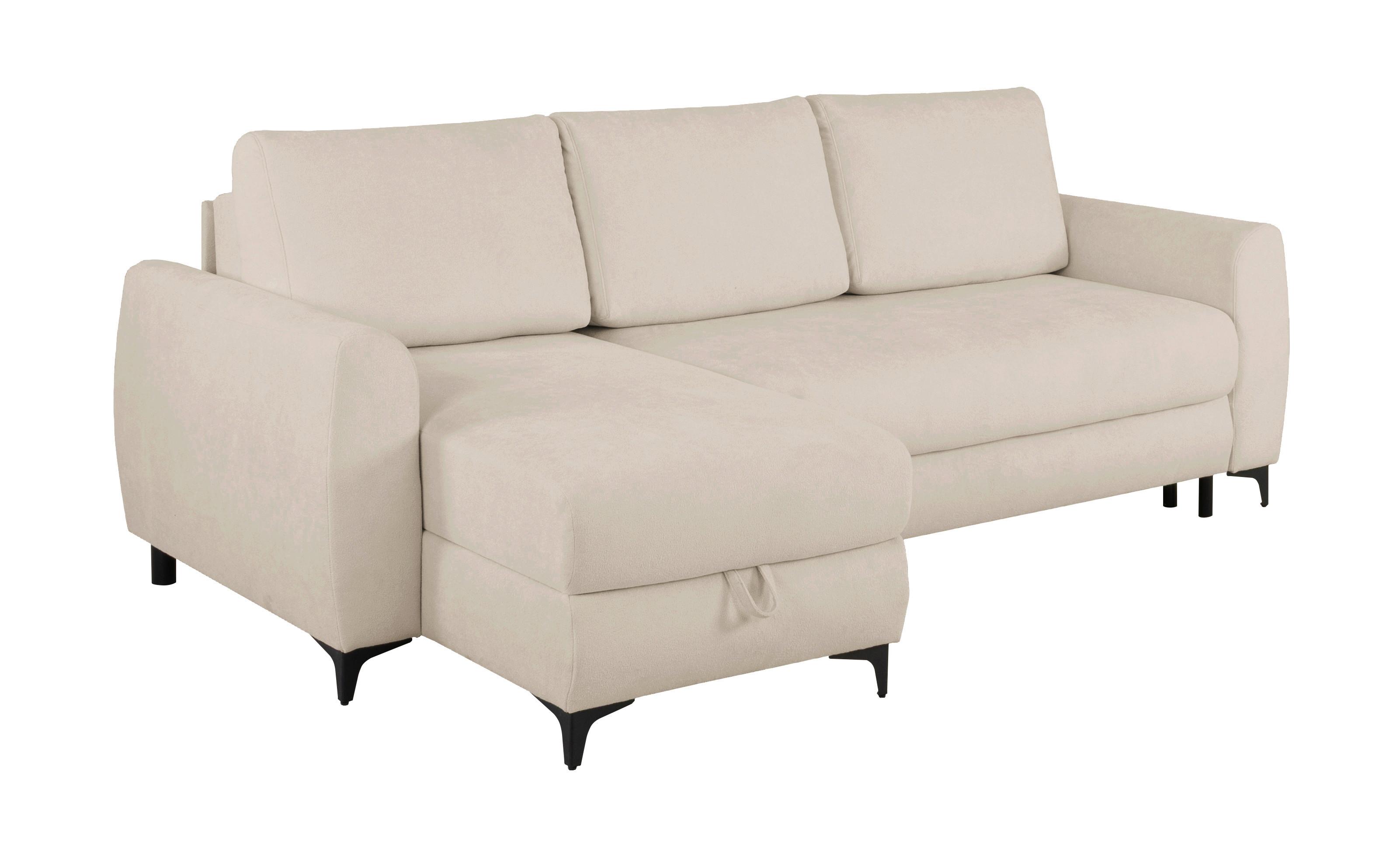 Ecksofa Moli, Taupe S: 236x148 cm - Taupe/Schwarz, Design, Textil (236/148cm) - MID.YOU