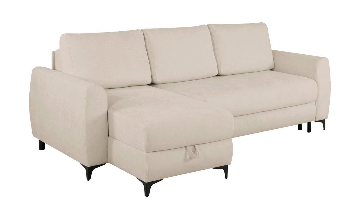 Ecksofa Moli, Taupe S: 236x148 cm - Taupe/Schwarz, Design, Textil (236/148cm) - MID.YOU