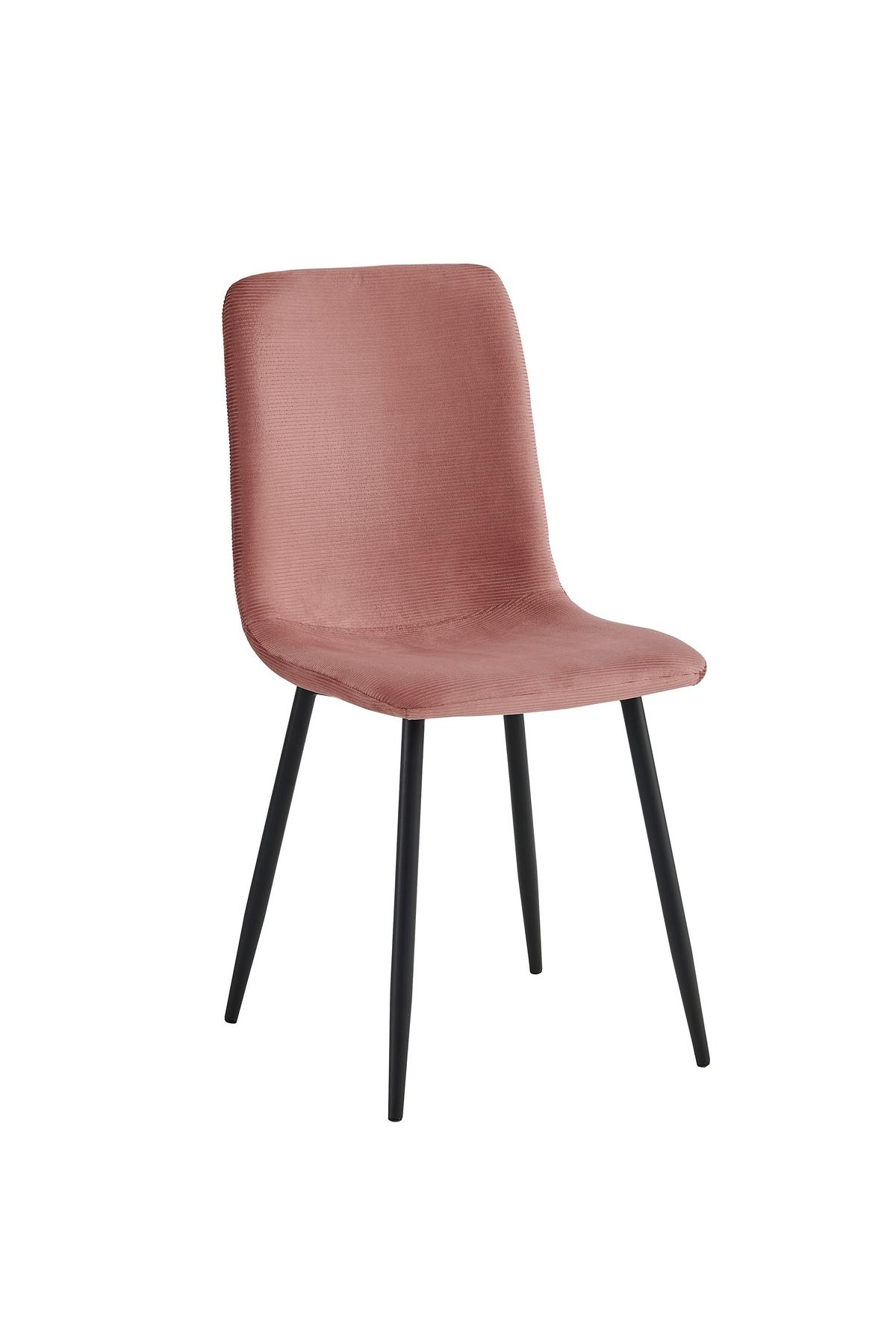 Stuhl-set Leipzig S 2er-Set - Altrosa/Schwarz, MODERN, Textil/Metall (44/92/54cm) - MID.YOU