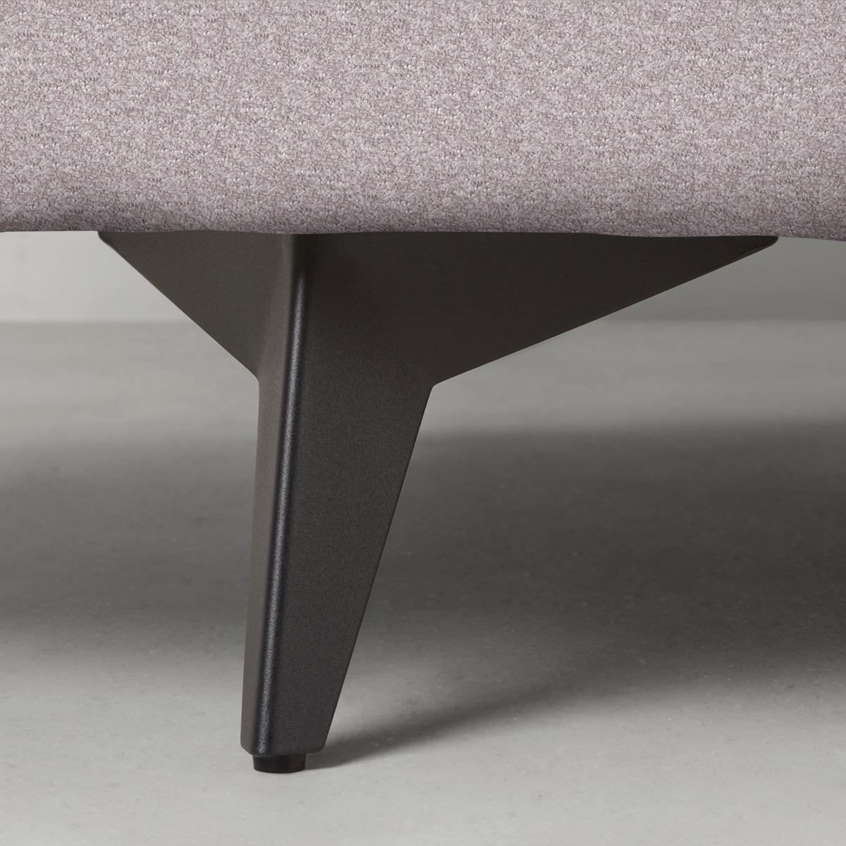 Rohová sedačka AXEL, ľavá, orgovánová tkanina - orgovánová/čierna, Modern, kov/textil (250/87/291cm) - Mömax