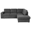 Ecksofa Mit Schlaffunktion Eddi Inkl. Bettkasten Dunkelgrau - Chromfarben/Dunkelgrau, KONVENTIONELL, Textil (248/213cm) - MID.YOU