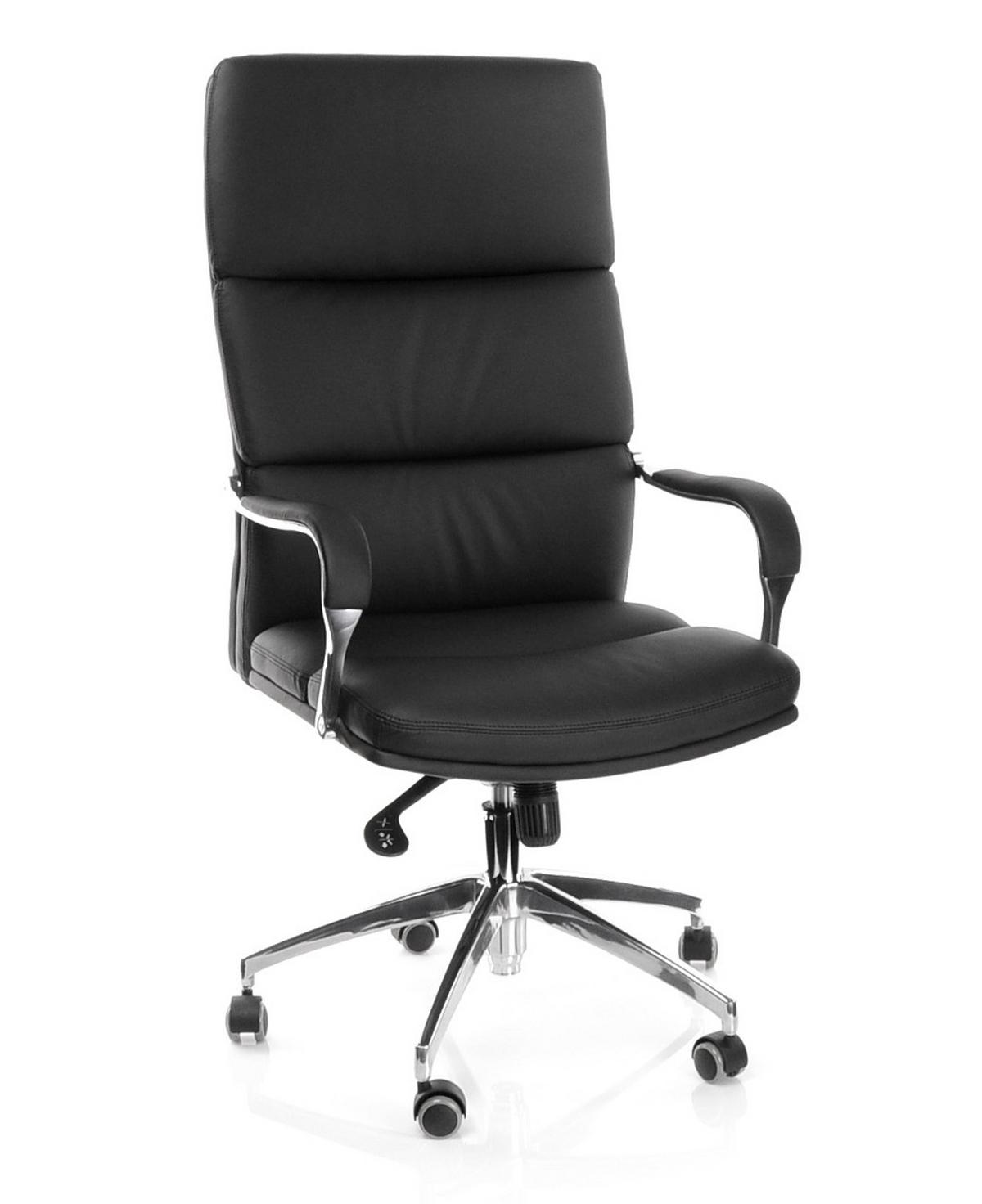 Chefsessel Brunello 20 Schwarz - Silberfarben/Schwarz, MODERN, Kunststoff/Textil (61/134/49cm) - MID.YOU