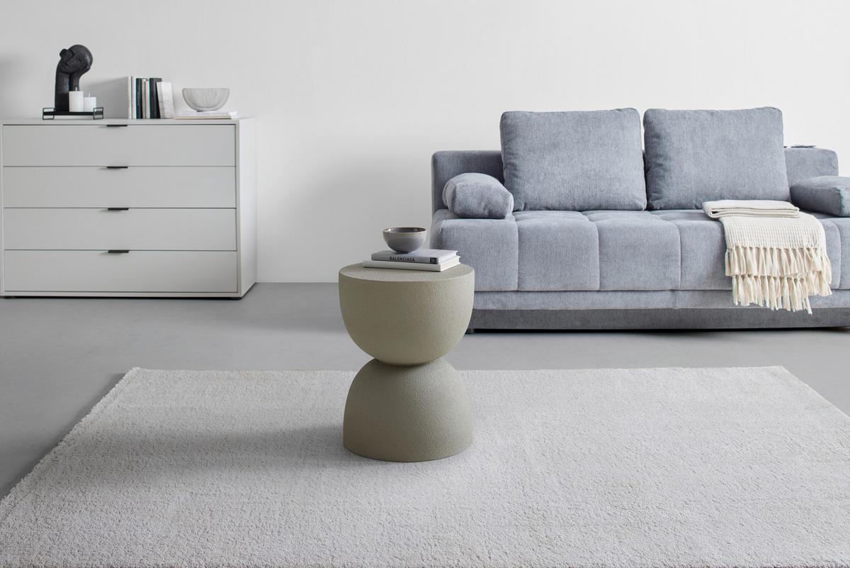 Odkládací stolek TONDO šedá - šedohnědá, Moderní, kámen (34/45/34cm) - Premium Living