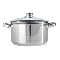 Hrniec Paula, 3,3l - číra/farba ušľachtilej ocele, Konventionell, kov/sklo (20/11,5cm) - Mömax