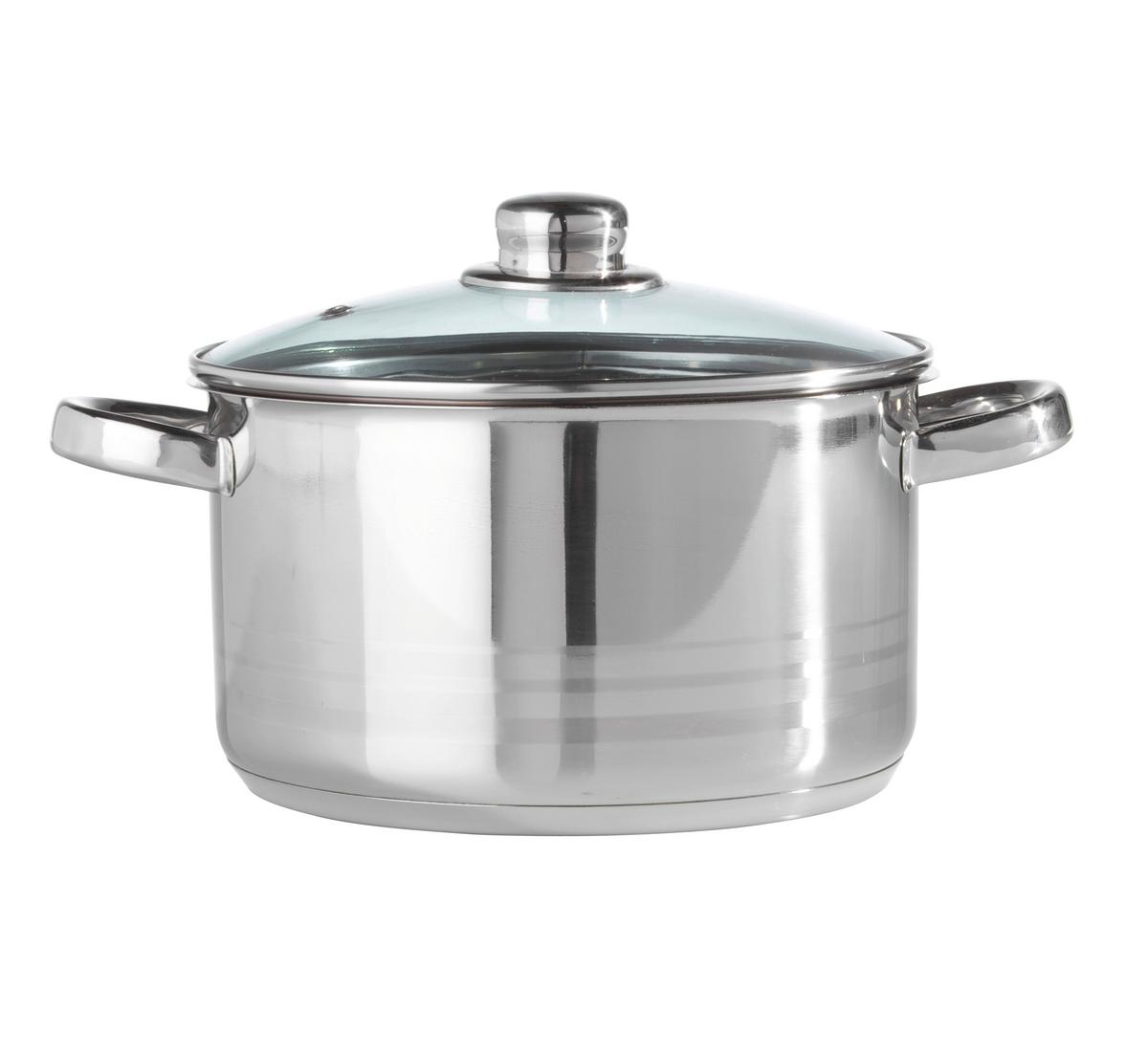 Hrniec Paula, 3,3l - číra/farba ušľachtilej ocele, Konventionell, kov/sklo (20/11,5cm) - Mömax