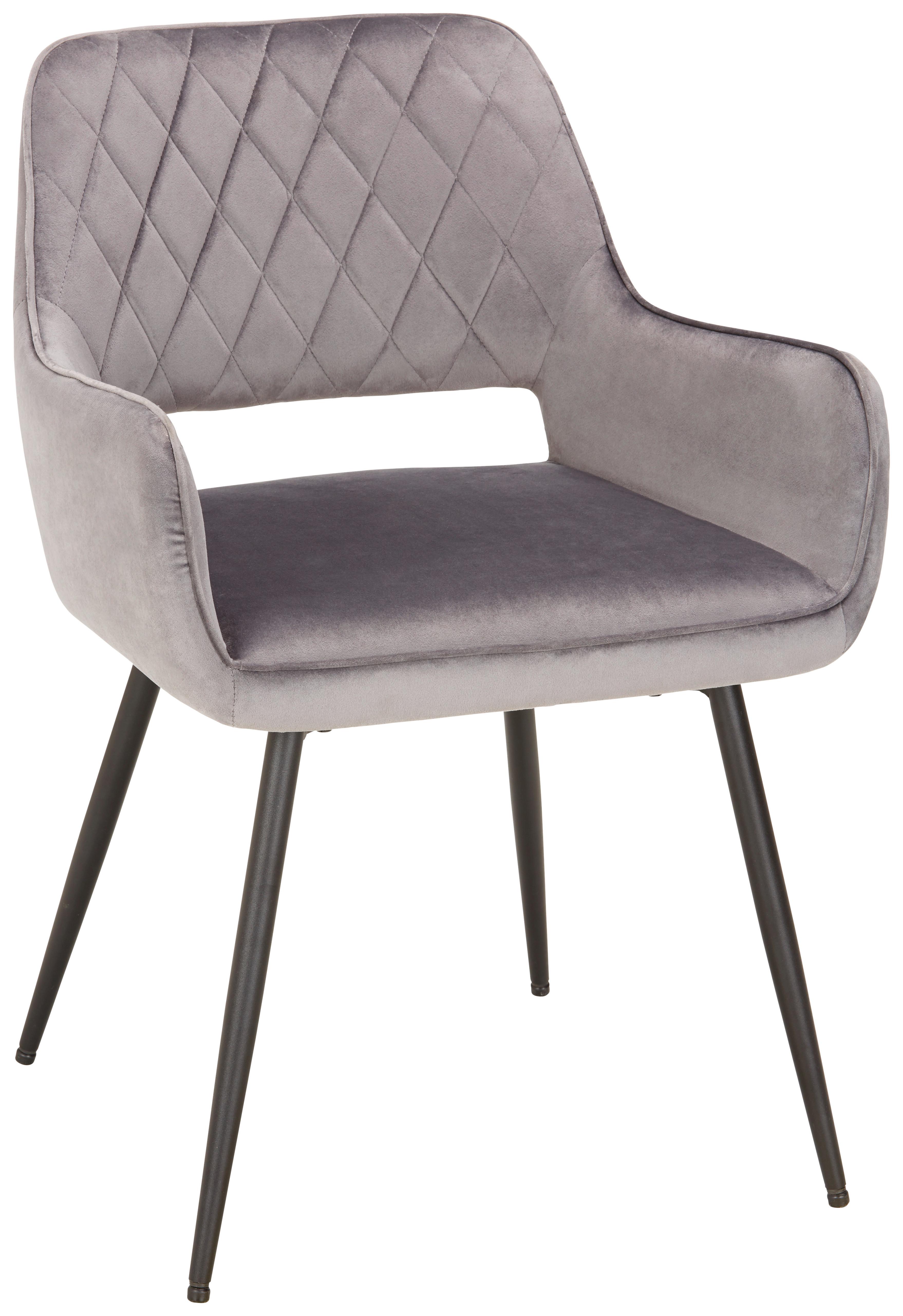 Stolička SERAFINA sivá - čierna/sivá, Modern, kov/drevo (55/80,5/59,5cm) - Mömax