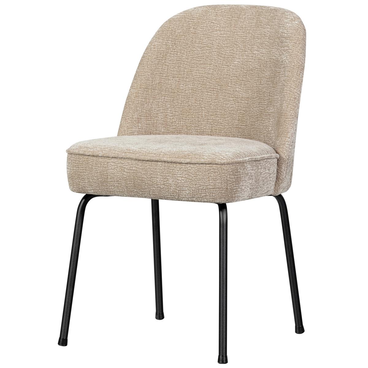 Stuhl-Set Vogue Sandfarben B: 50cm - Sandfarben/Schwarz, MODERN, Textil/Metall (50/83/57cm) - Livetastic