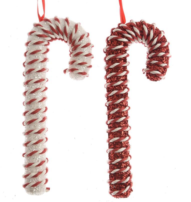 Vianočná ozdoba 457189 - biela/červená, Basics, plast (3,00/8,00/20,50cm) - X-Mas
