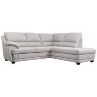 Ecksofa Nebolo Hellgrau Lederlook - Hellgrau, Design, Textil (245/225cm) - Livetastic