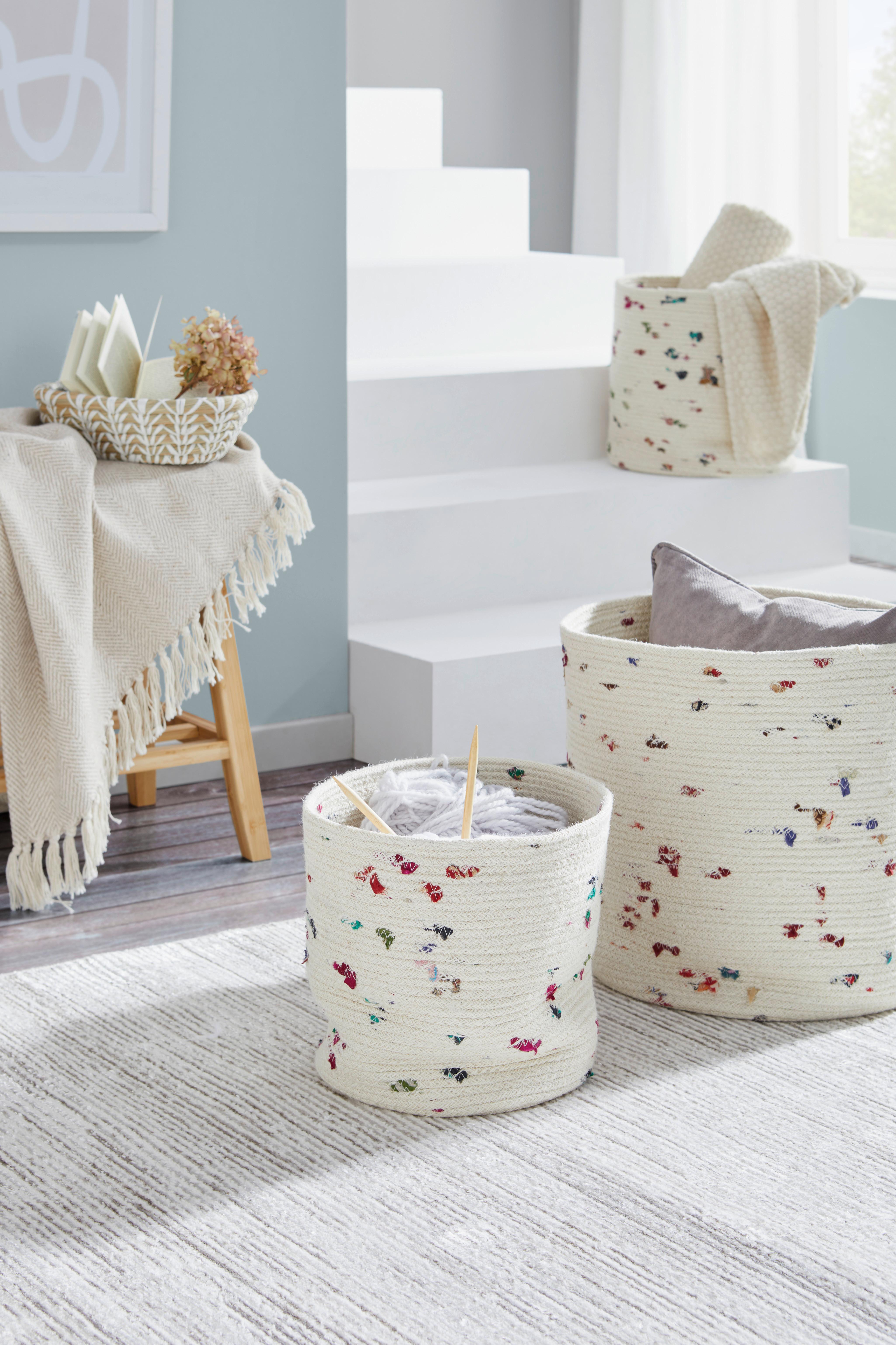 Kosár Josef - natúr színű, Konventionell, természetes anyagok (30/30cm) - Luca Bessoni